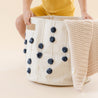 Storage Basket Pompom Slate Blue - Makemake Organics