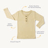 Organic Long Sleeve Tee  - Yellowstone - Makemake Organics