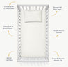 Crib Fitted Sheet with Pillowcase - Dotty - Makemake Organics