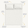 Organic Cotton Sheet Set - Lola Blush Ballerina (Open Box) - Makemake Organics