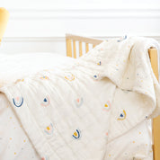Organic Kids Quilt - Dotty & Rainbow - Makemake Organics
