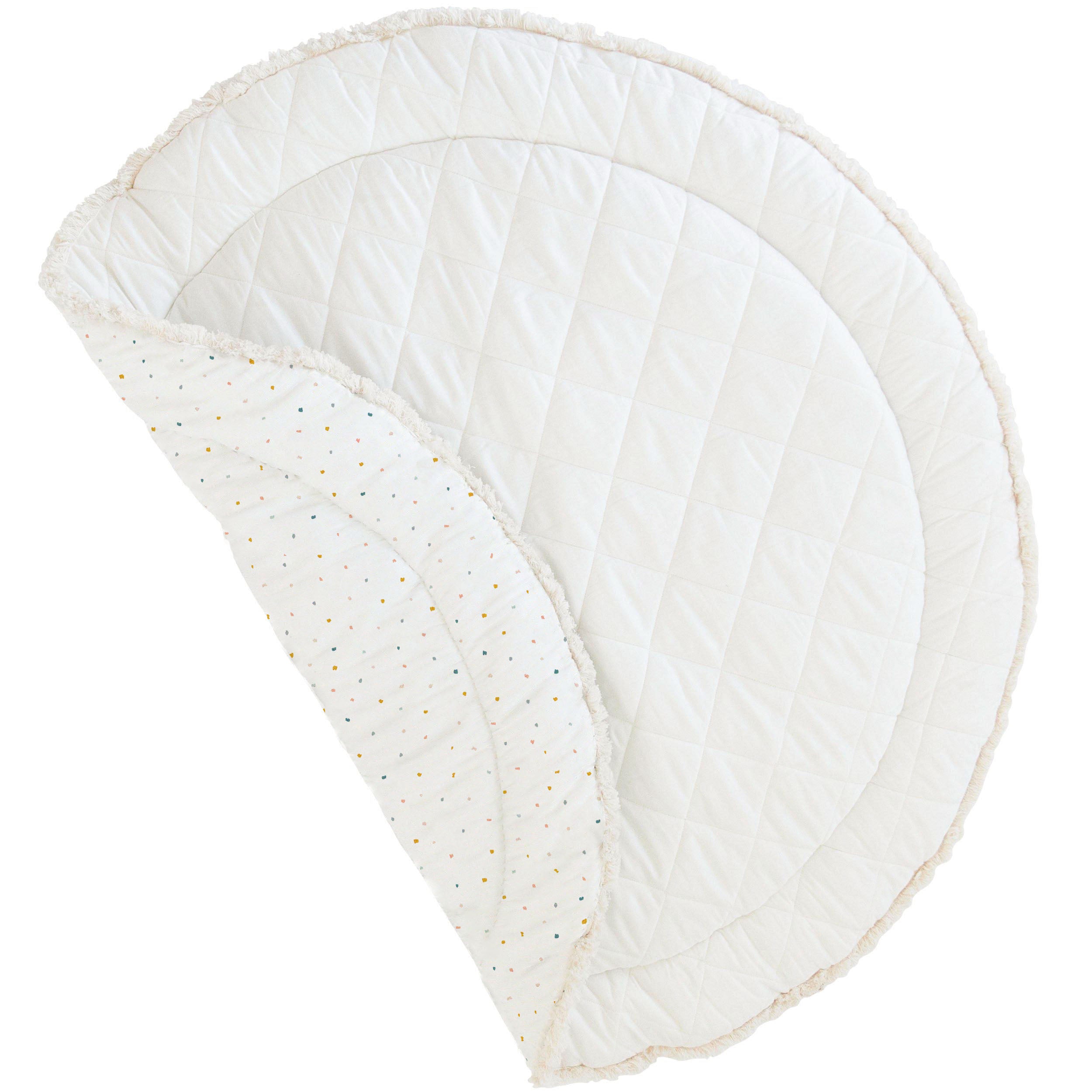 Organic Cotton Quilted Play Mat - Dotty - Makemake Organics