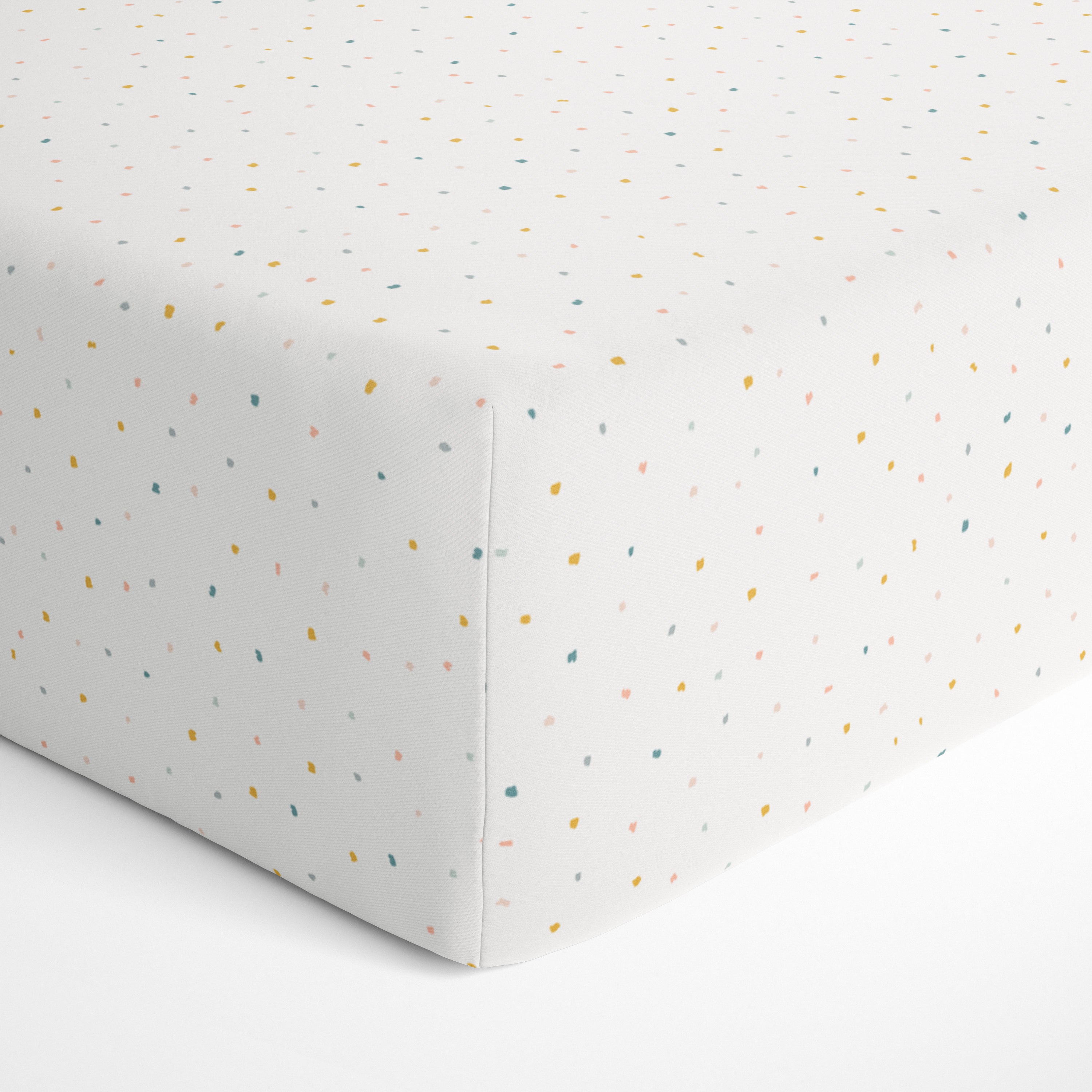 Organic Crib Sheet - Dotty (Open Box) - Makemake Organics