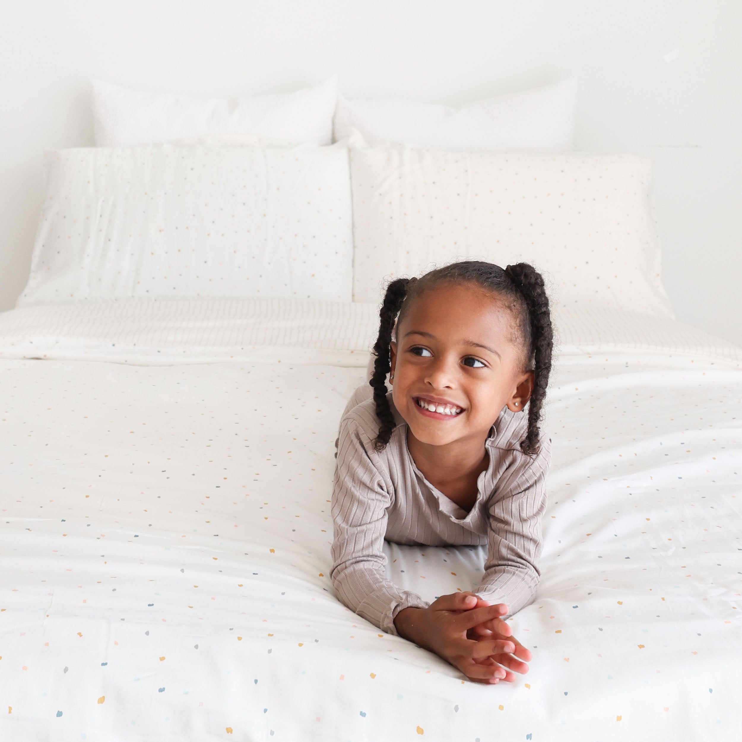 Organic Cotton Sheet Set - Dotty - Makemake Organics