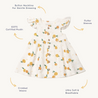 Organic Flutter Dress - Tangerine - Makemake Organics
