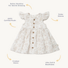 Organic Flutter Dress - Summer Bloom - Makemake Organics