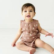 Organic Baby Bubble Onesie Muslin - Flock - Makemake Organics