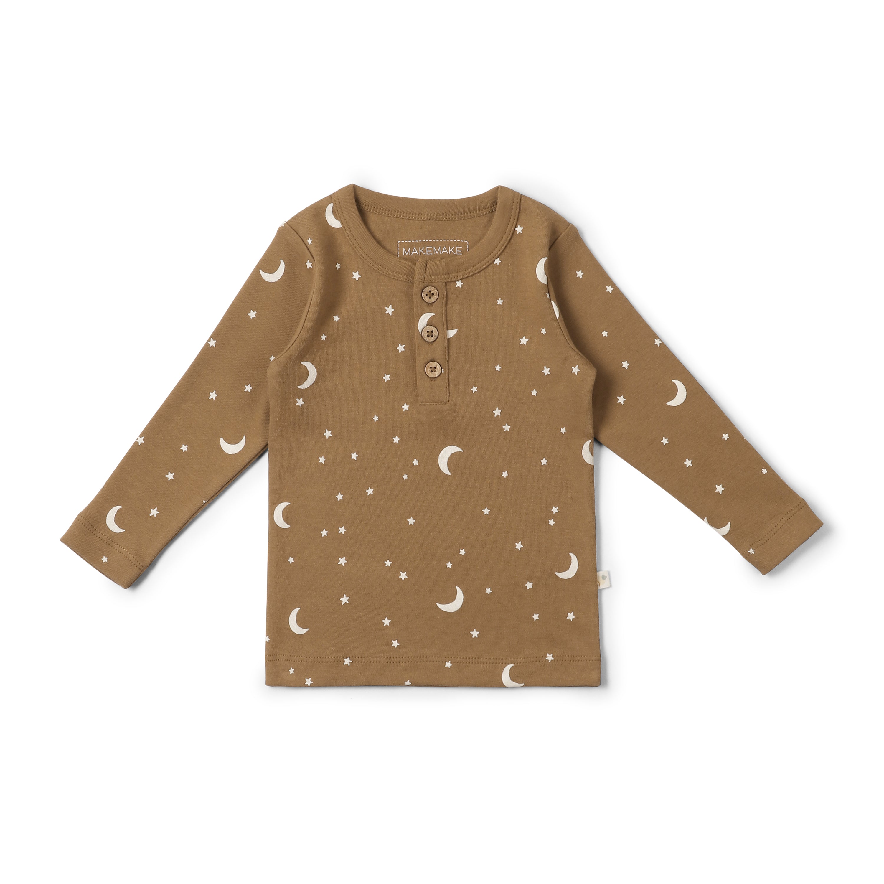 Organic Long Sleeve Tee - Moonlight - Makemake Organics