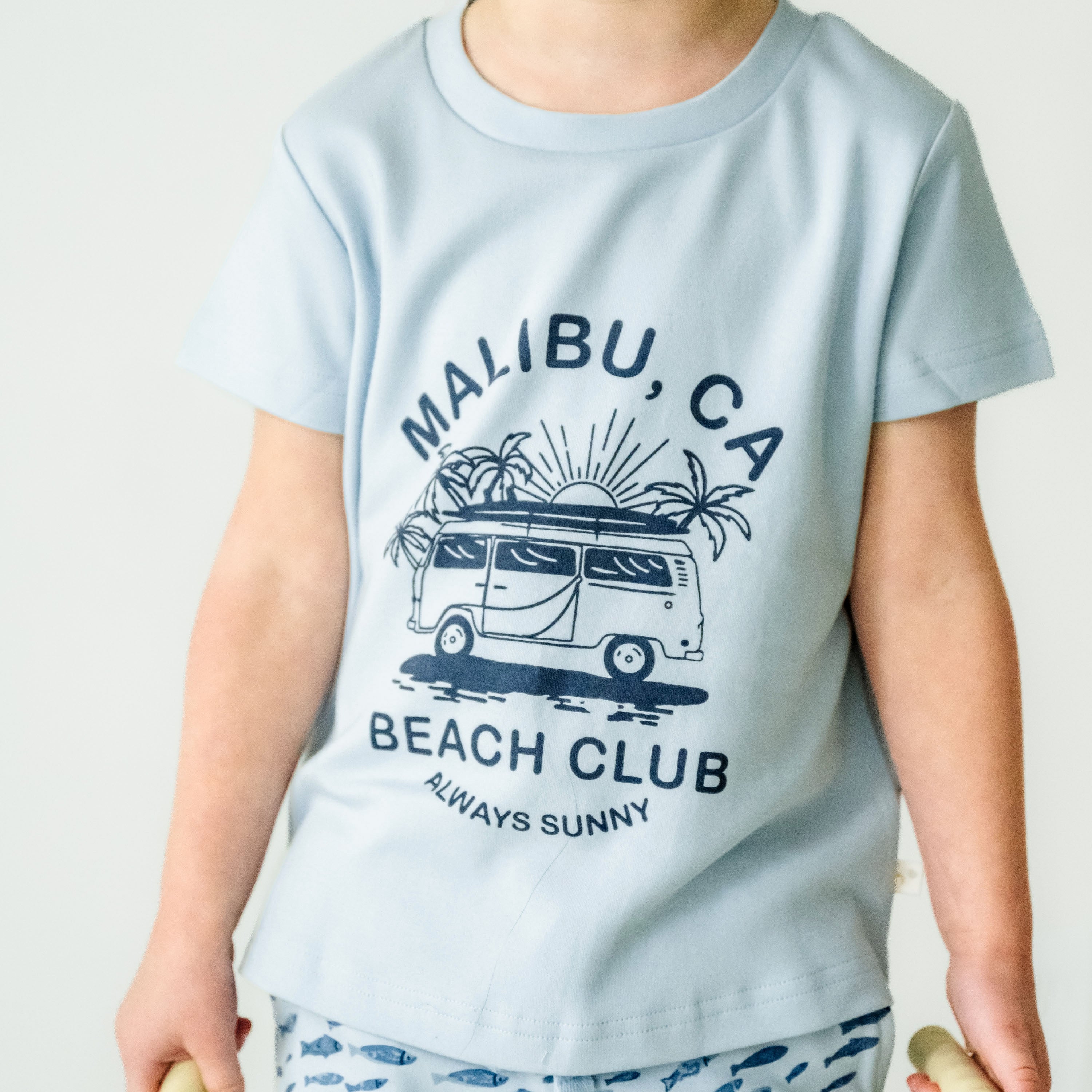 Organic Kids T-Shirts - Malibu Beach Club - Makemake Organics