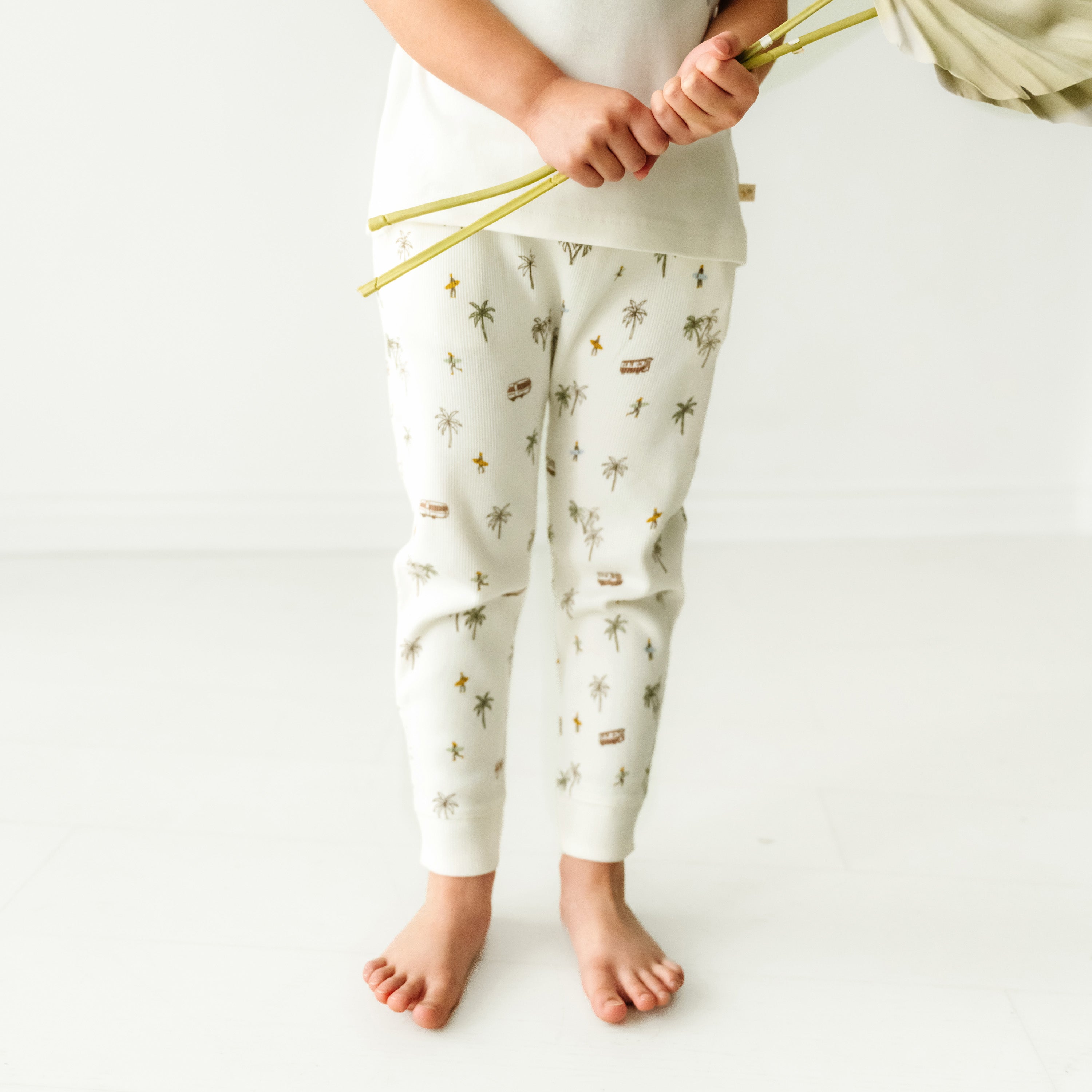 Organic Baby Toddler Harem Pants - Malibu - Makemake Organics