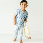 Organic Baby Toddler Tee & Pants Set - Minnow - Makemake Organics