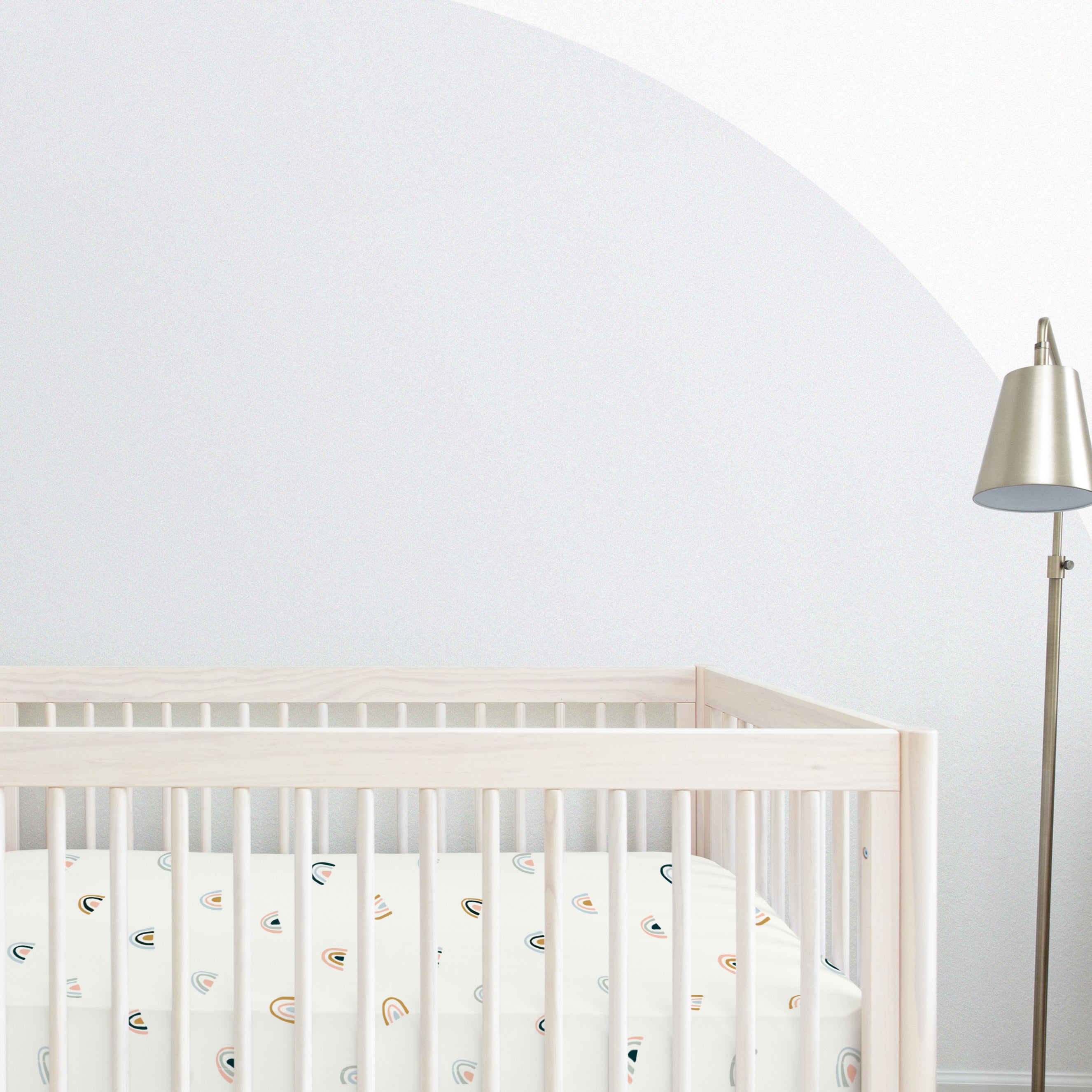 Organic Crib Sheet - Over The Rainbow - Makemake Organics