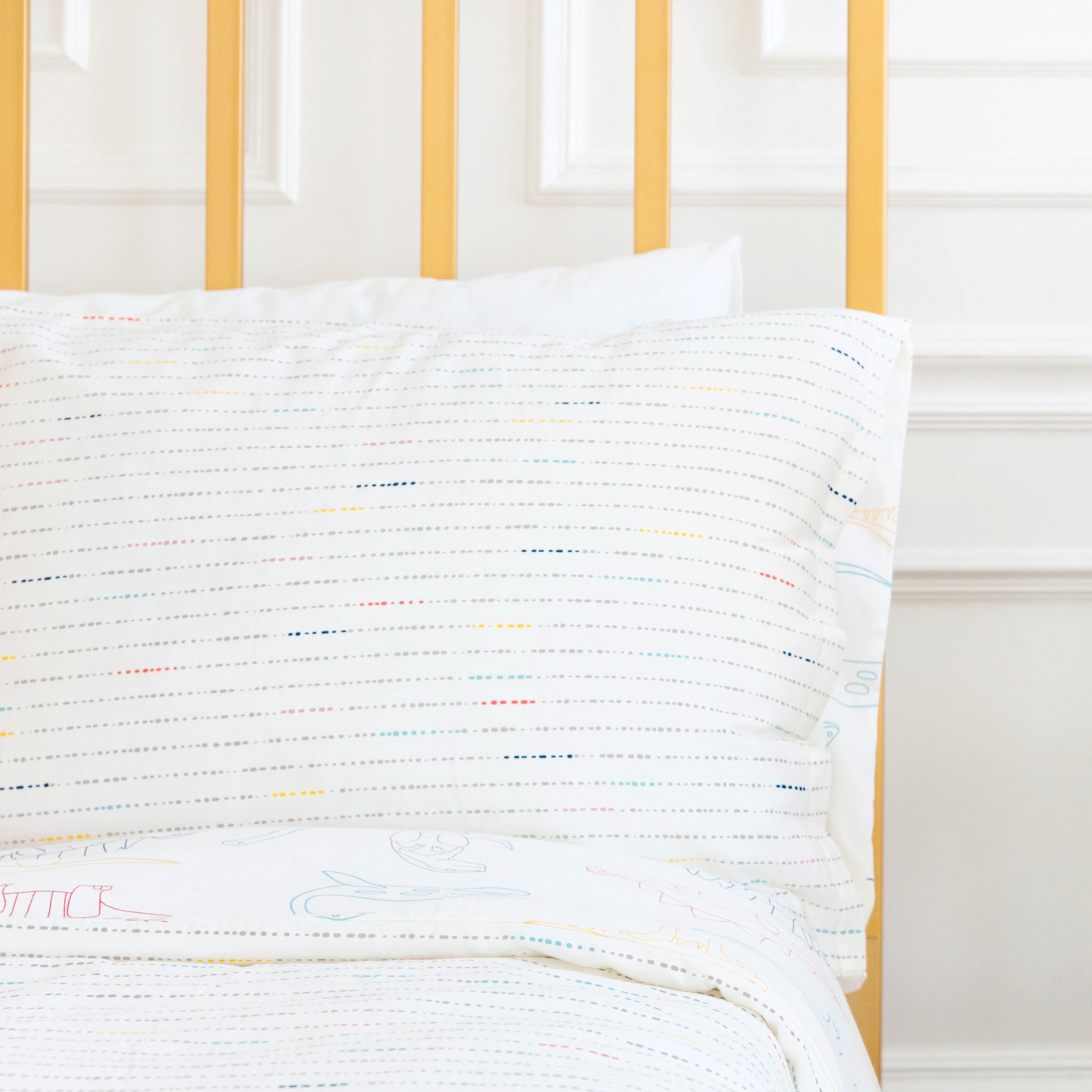 Organic Cotton Toddler Pillowcase - Pebble Pop - Makemake Organics