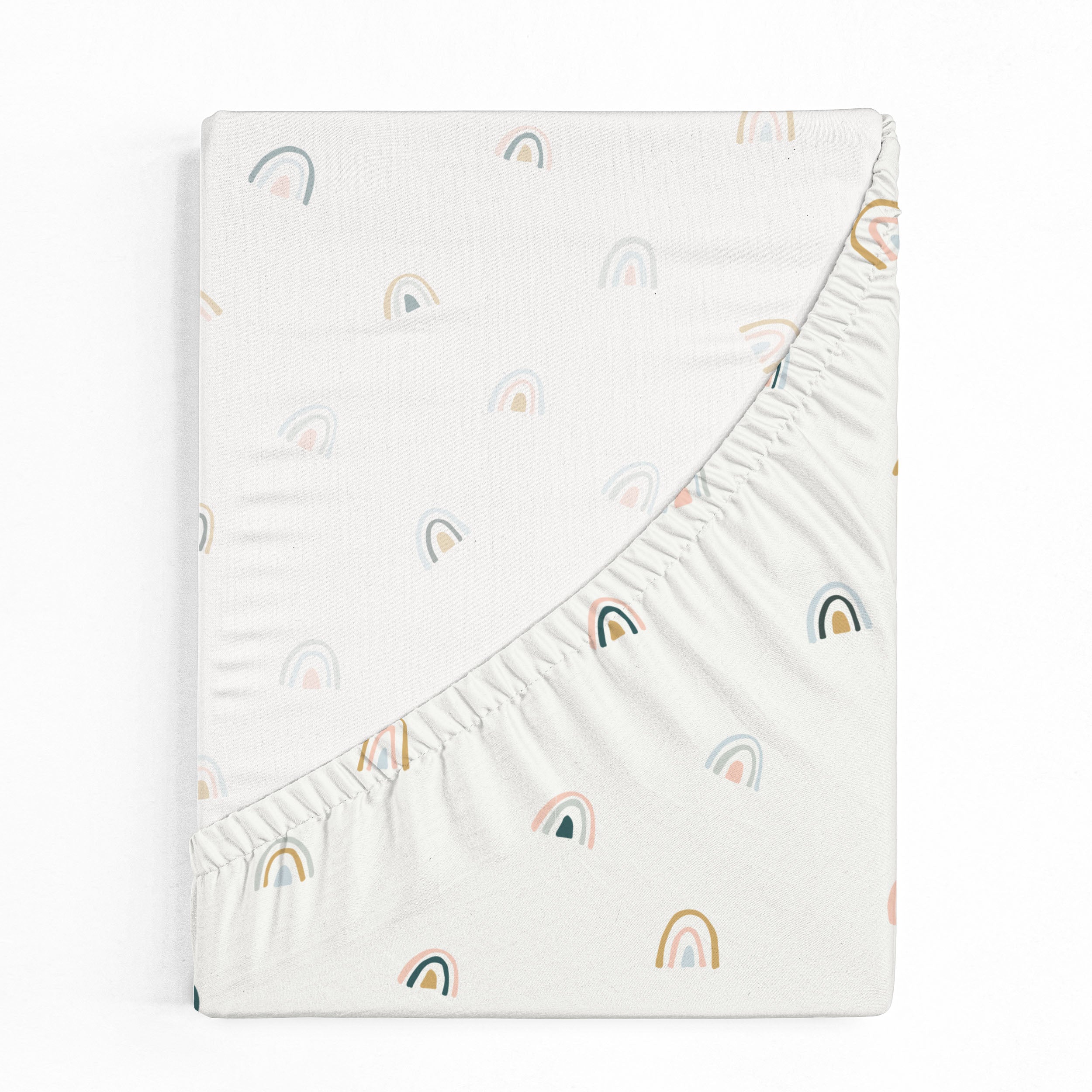 Organic Crib Sheet - Over The Rainbow - Makemake Organics