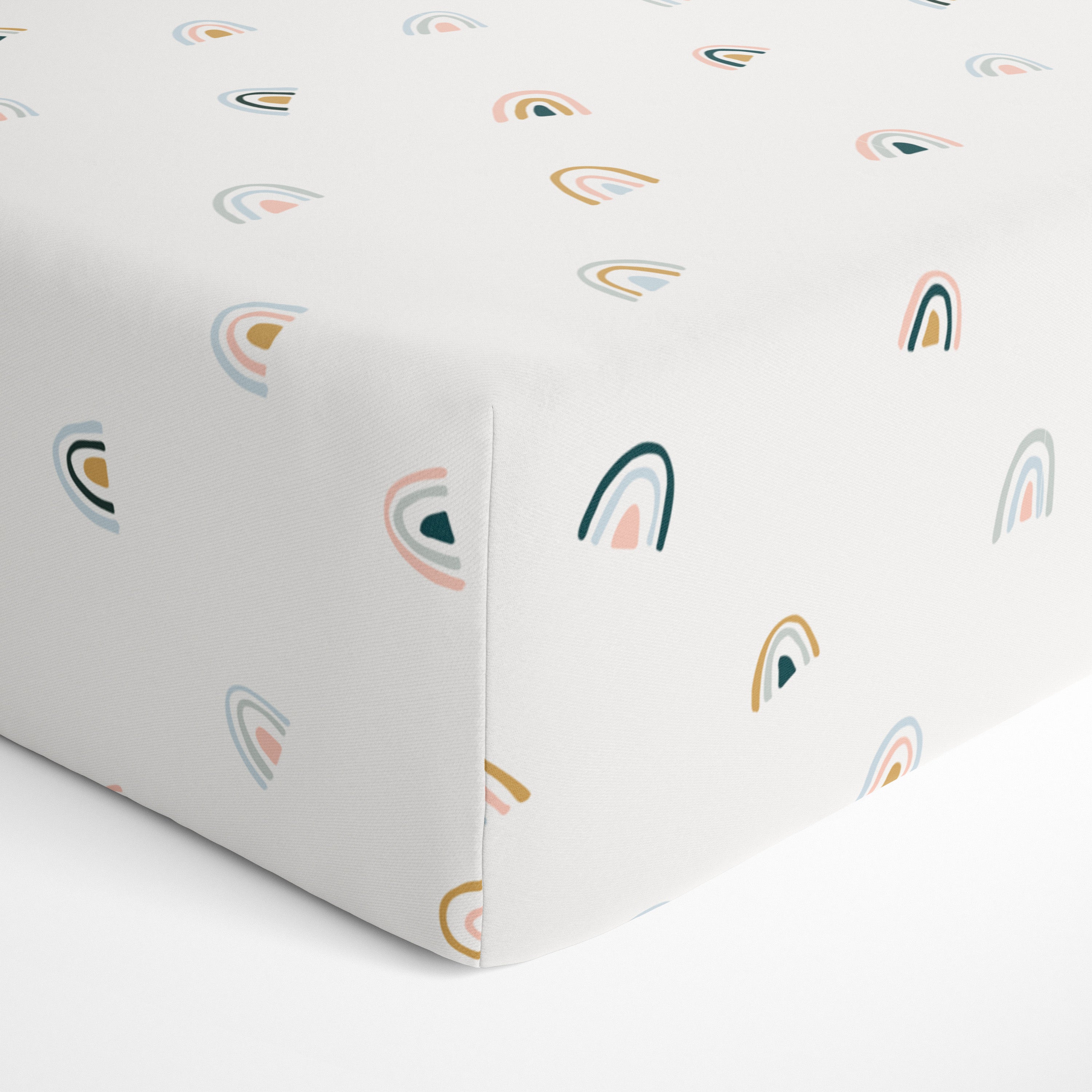 Organic Crib Sheet - Over The Rainbow - Makemake Organics