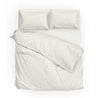 Organic Duvet Cover - Riley Shell & Thistle Gray Stripes (Open Box) - Makemake Organics