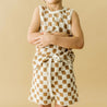 Organic Tank & Shorts Set - Chequer - Makemake Organics