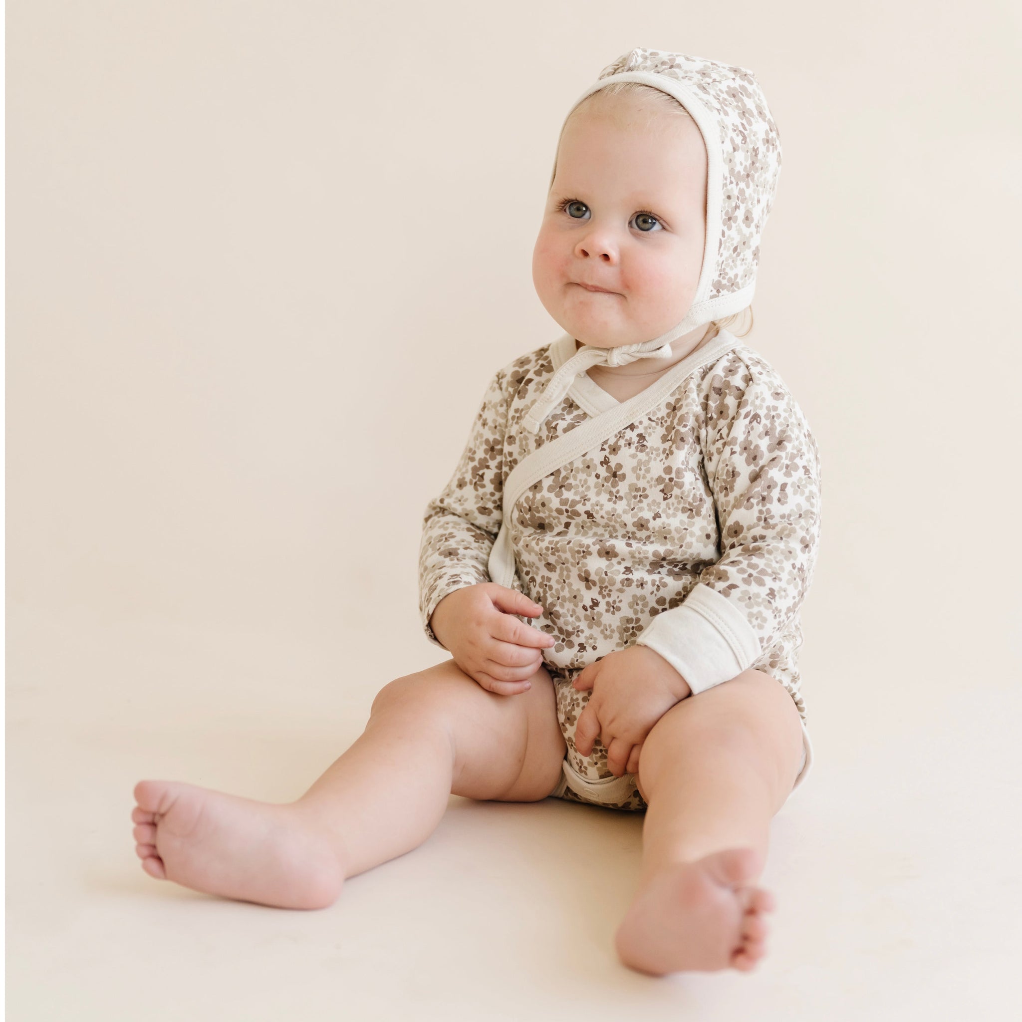 Organic Bonnet Hat - Moonlight & Meadow - Makemake Organics