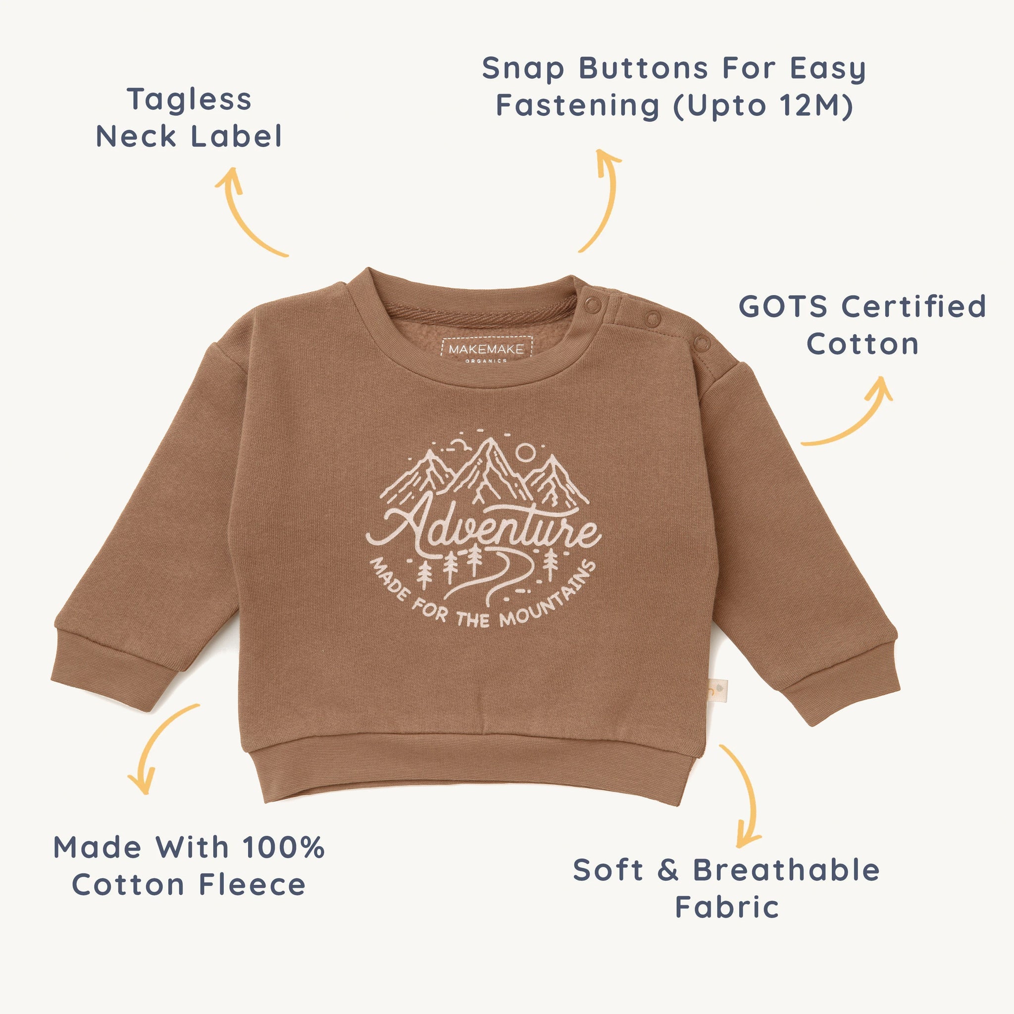 Organic Graphic Sweatshirt - Adventure