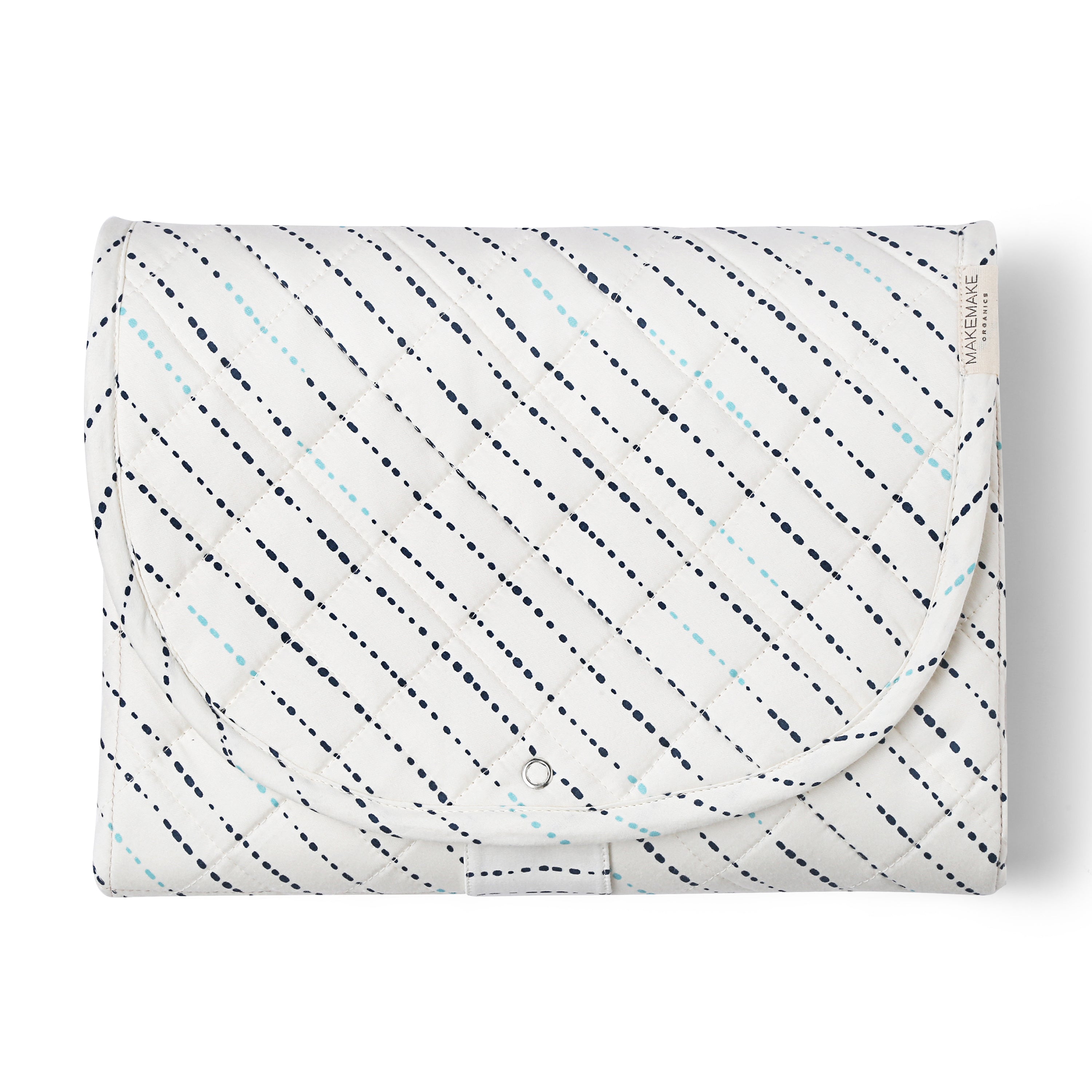 Organic Portable Changing Mat - Pebble Blue - Makemake Organics