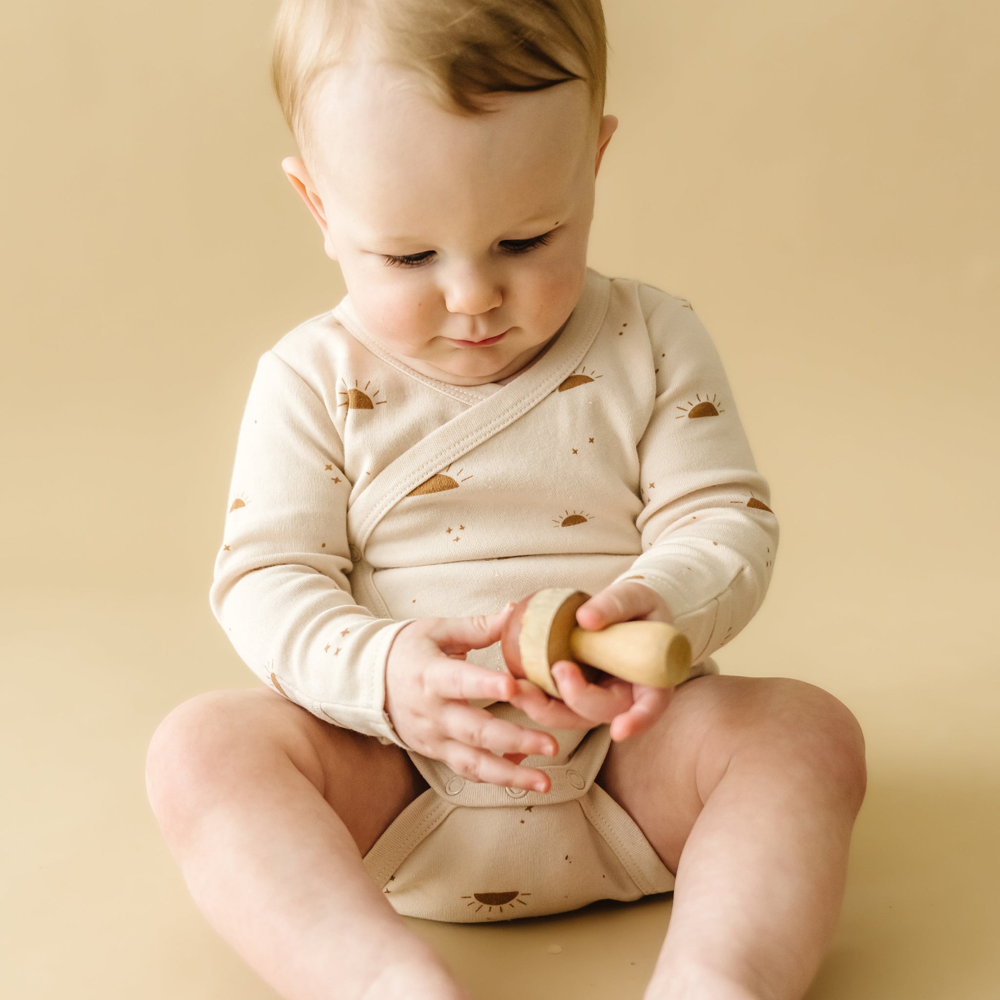 Organic Kimono Onesie - Sunshine - Makemake Organics