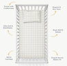Crib Fitted Sheet with Pillowcase - Gingham - Makemake Organics