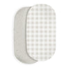Bassinet Fitted Sheet - Milky Way & Gingham - Makemake Organics
