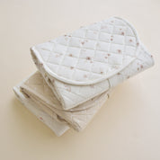Organic Cotton Portable Changing Mat - Bloom - Makemake Organics