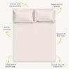 Organic Cotton Sheet Set - Lola Blush Groovy Stripes - Makemake Organics