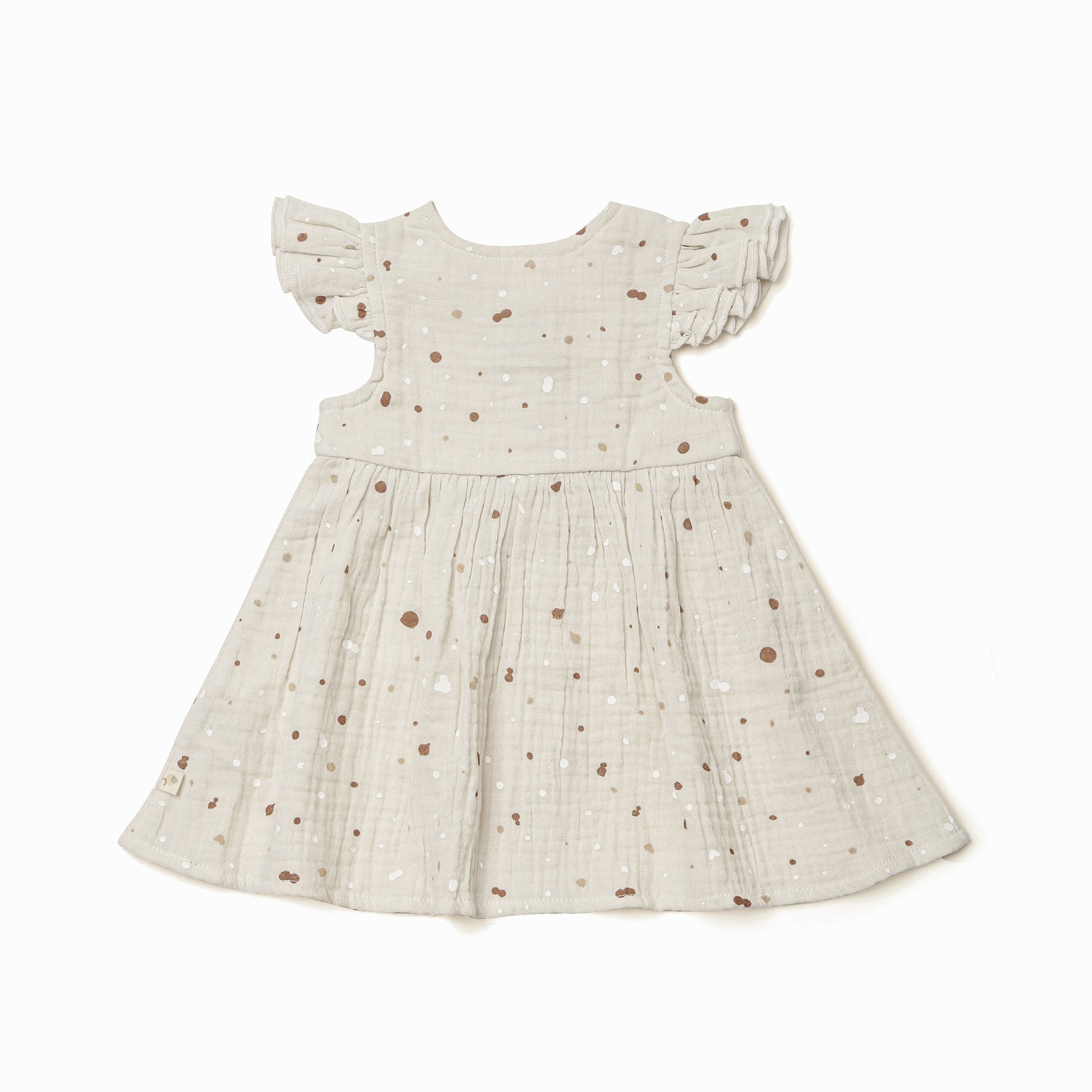 Organic Flutter Dress - Speckle - Makemake Organics