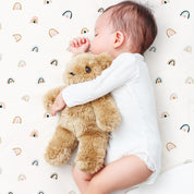 Organic Crib Sheet - Over The Rainbow - Makemake Organics