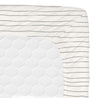 Organic Crib Sheet - Thistle Gray Groovy Stripes (Open Box) - Makemake Organics