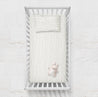 Organic Crib Sheet - Thistle Gray Groovy Stripes (Open Box) - Makemake Organics