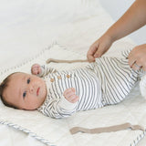 Organic Cotton Portable Changing Mat -Navy Stripes