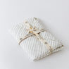 Organic Cotton Portable Changing Mat - Thistle Gray Stripes - Makemake Organics
