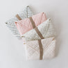 Organic Cotton Portable Changing Mat - Thistle Gray Stripes - Makemake Organics