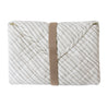 Organic Cotton Portable Changing Mat - Thistle Gray Stripes - Makemake Organics