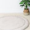 Organic Cotton Quilted Round Play Mat -  Slate Gray - Makemake Organics
