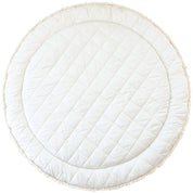 Organic Cotton Quilted Play Mat - Navy Stripes - Makemake Organics