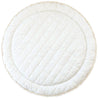 Organic Cotton Quilted Play Mat - Thistle Gray Stripes and Cobi Blue Fleck - Makemake Organics