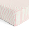 Organic Cotton Sheet Set - Lola Blush Groovy Stripes - Makemake Organics