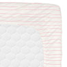 Organic Cotton Sheet Set - Lola Blush Groovy Stripes - Makemake Organics