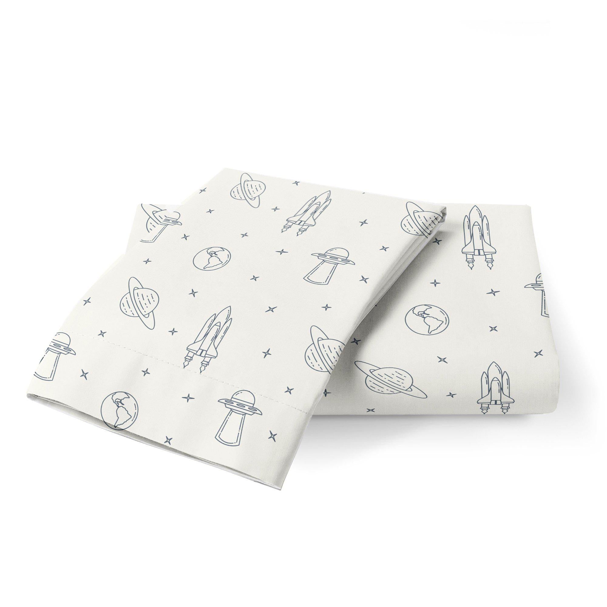 Organic Toddler Pillowcase - Astro - Makemake Organics