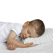 Organic Cotton Toddler Pillowcase - Navy Blue Stripes - Makemake Organics
