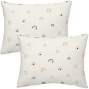 Organic Toddler Pillowcase - Rainbow - Makemake Organics