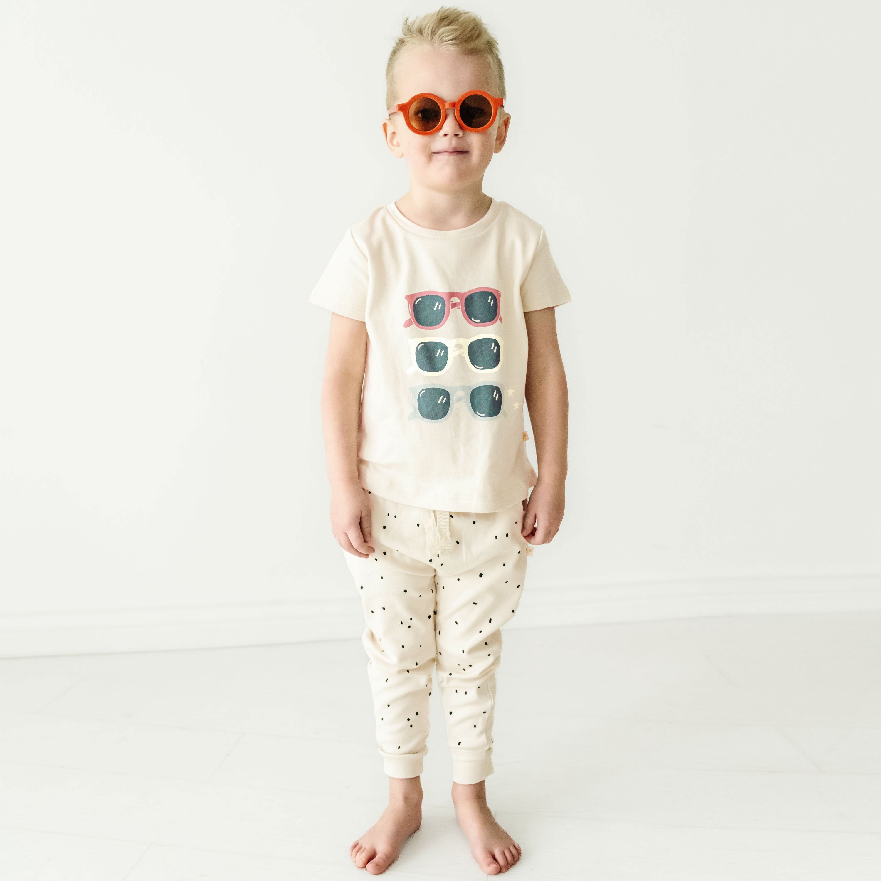 Organic Baby Toddler Harem Pants - Pixie Dots - Makemake Organics