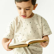 Organic Baby Toddler Tee and Shorts Set - Pixie Dots - Makemake Organics