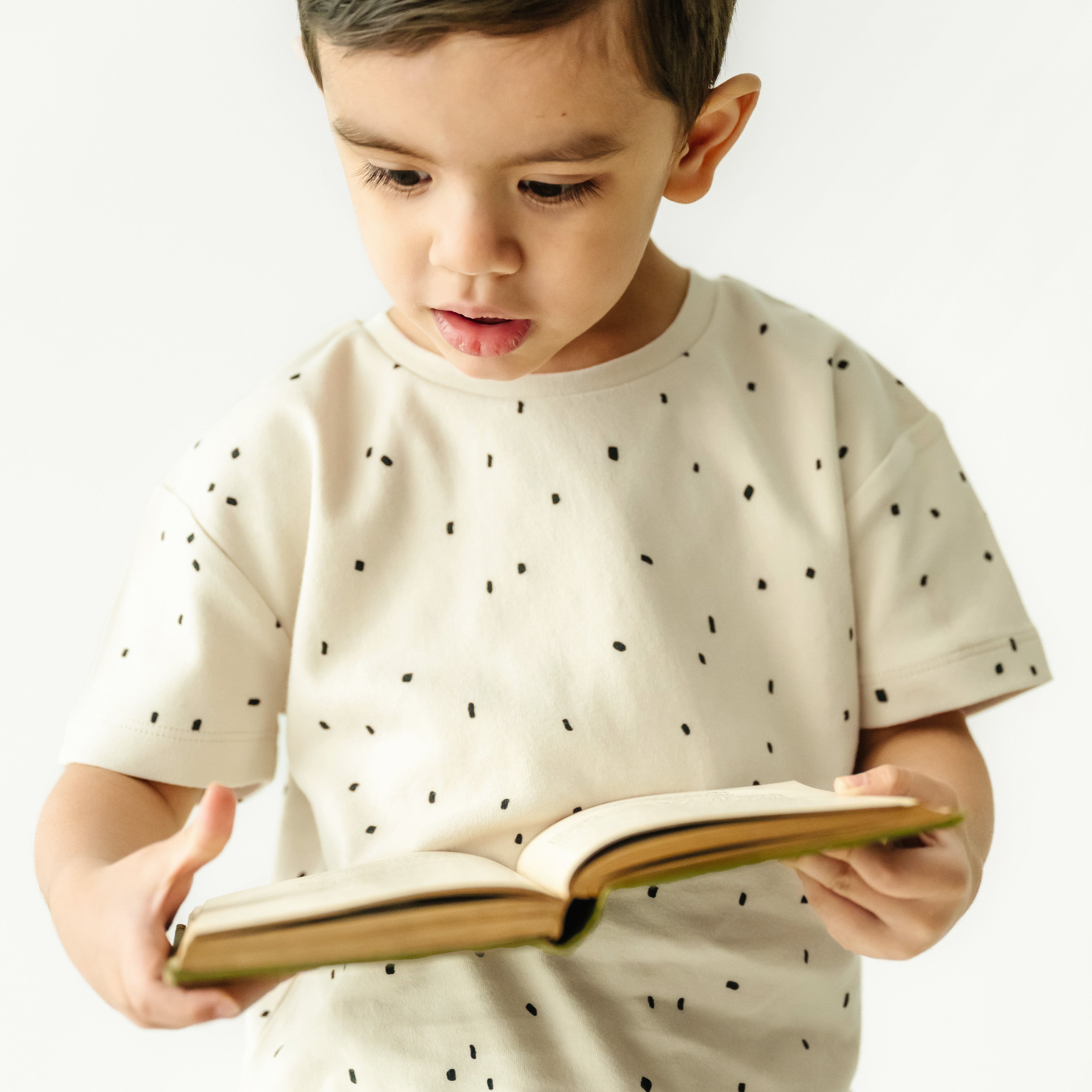 Organic Baby Toddler Tee and Shorts Set - Pixie Dots - Makemake Organics