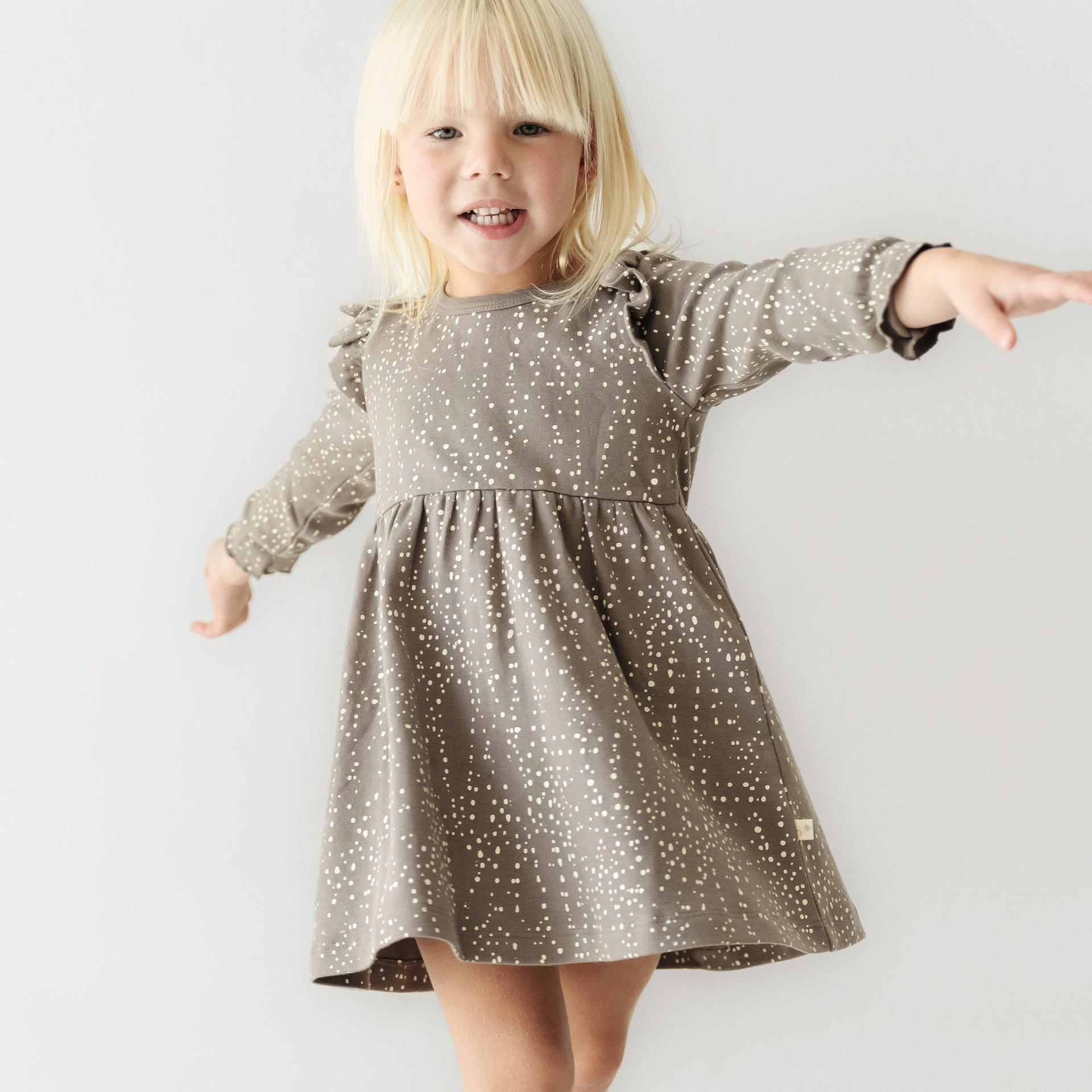 Organic Ruffle Cuff Party Dress